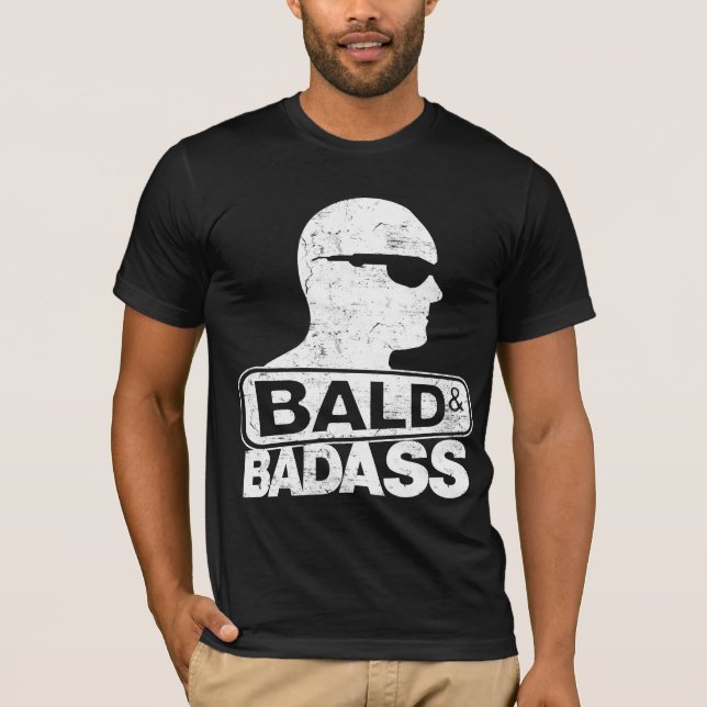 Camiseta calvo e badass (Frente)