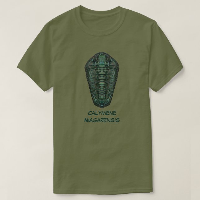 Camiseta Calymene Niagarensis Trilobite (Frente do Design)