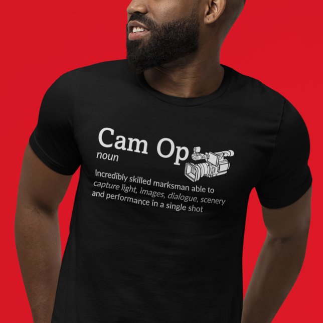 Camiseta Cam Op Definition Dark Mode - Equipe da câmera (Criador carregado)