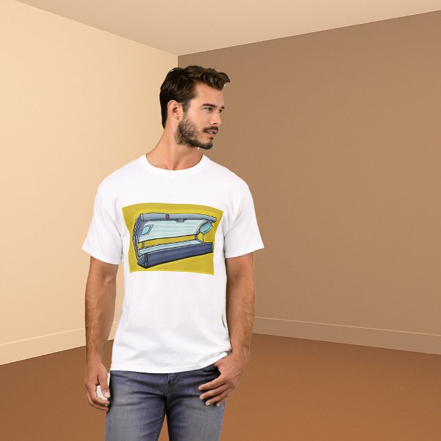 Camiseta Cama de Bronzeamento Retro Spa (Criador carregado)