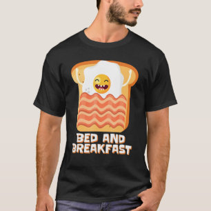 Camiseta Cama E Pão De Café Da Manhã Ovos De Pão