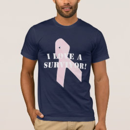 Camiseta Cama "Eu Amo um Sobrevivente" com Letras Maiúscula