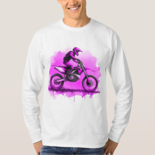 Camiseta Camada de Camada de Água Púrpura