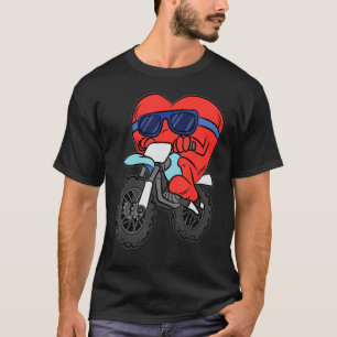 Camiseta Camada de Dia de os namorados de motocicleta L