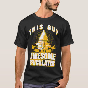 Camiseta Camada de tijolos do trabalhador da construção