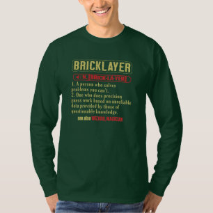 Camiseta Camada de tijolos para construção de tijolos