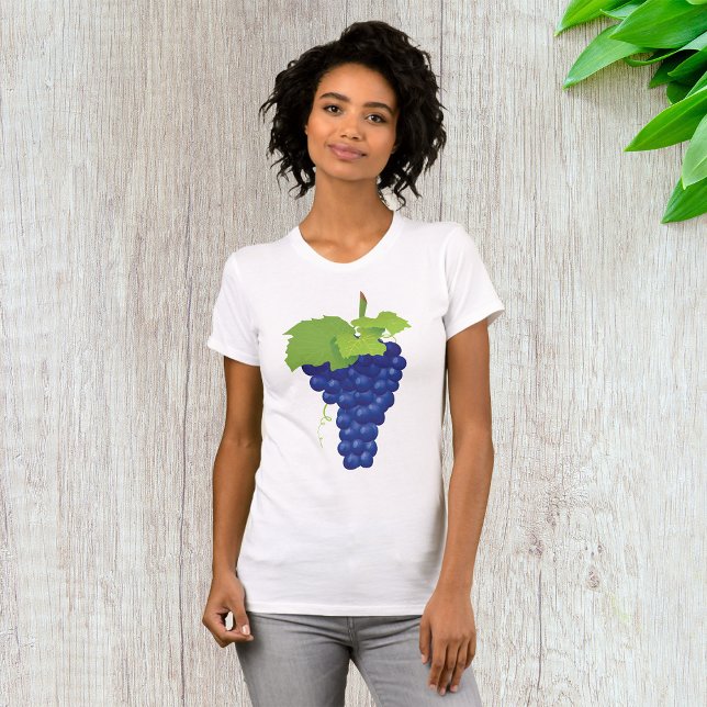 Camiseta Camada de Uvas Mulheres em T-Shirt (Criador carregado)