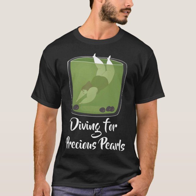 Camiseta Camada para pérolas Preciosos Chá de Leite Verde c (Frente)