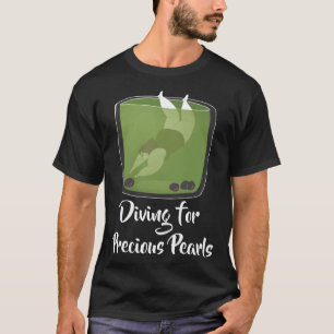 Camiseta Camada para pérolas Preciosos Chá de Leite Verde c