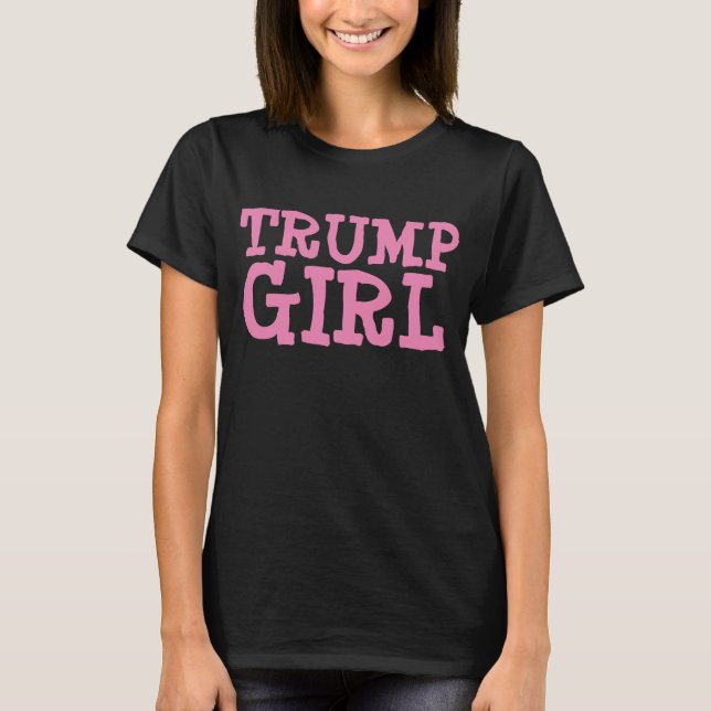 CAMISETA CAMADAS DE GAROTAS DE TRUMP MULHERES CAMADAS T-SHI (Frente)