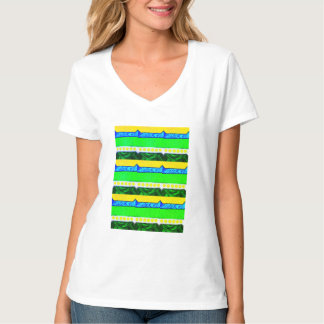 Camiseta Camadas naturais férias de verão bonitas