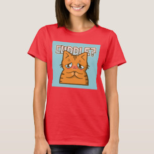 CAMISETA CAMADAS-T-CAMADAS CORTADAS DE CORNY GINGER CAT