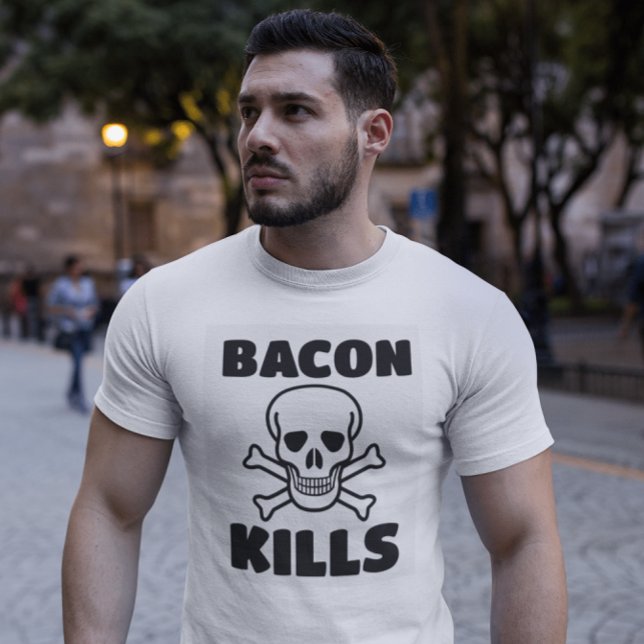 CAMISETA CAMADAS-T DE MATARES-BACON (Criador carregado)