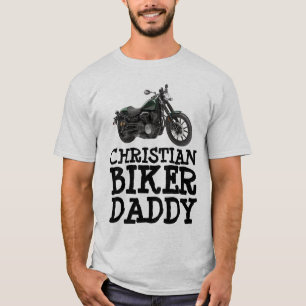 CAMISETA CAMADAS-T DO PAI BIKER CRISTÃO
