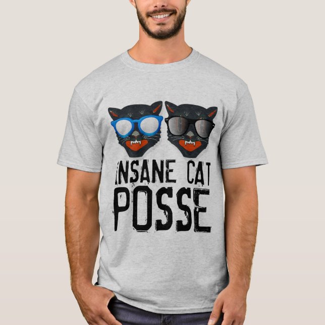 CAMISETA CAMADAS-T INSANE CAT POSSE (Frente)