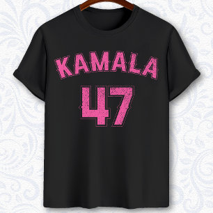 Camiseta Camala 47 rosa Harris 2024 campanha eleitoral