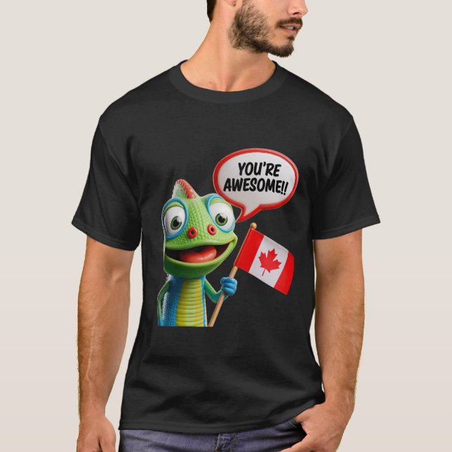 Camiseta Camaleão canadense você é incrível (Frente)