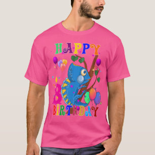 Camiseta Camaleão De 8 Anos 8º Aniversário