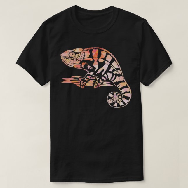 Camiseta Camaleão de Animais Exóticos e Bonitos (Frente do Design)