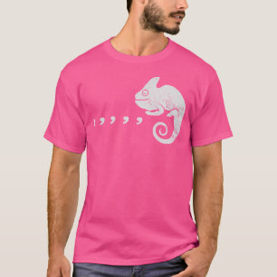 Camiseta Camaleão de Vírgula Piada Divertida de Música dos