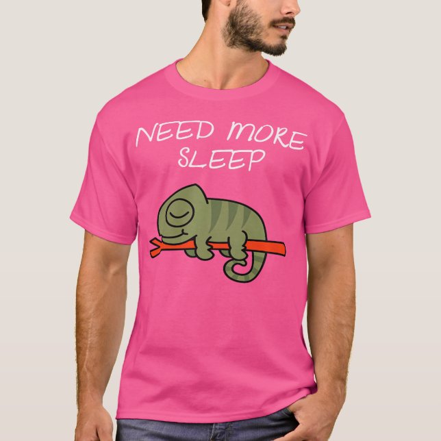 Camiseta Camaleão Engraçado Para Dormir (Frente)