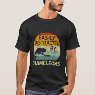 Camiseta Camaleão Facilmente Distraído Por Camaleões