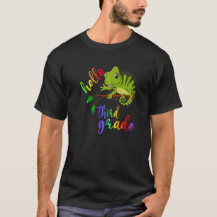 Camiseta Camaleão Fofo Olá Terceira Série Volta às Aulas Te