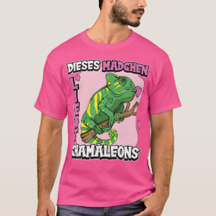 Camiseta Camaleão Infantil Coisas Que Esta Menina Ama Chame