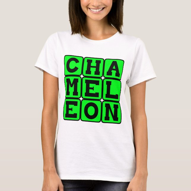 Camiseta Camaleão, Lagarto que Muda de Cor (Frente)