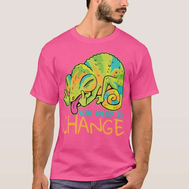 Camiseta Camaleão Louco I Lizard I Chameleon (Frente)