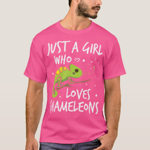 Camiseta Camaleão Para Meninas Apenas Uma Menina Que Ama Ch