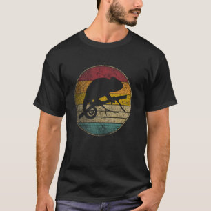 Camiseta Camaleão - Silhueta Retro Envelhecida Vintage 60