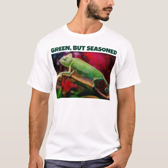 Camiseta Camaleão Verde Engraçado  (Frente)