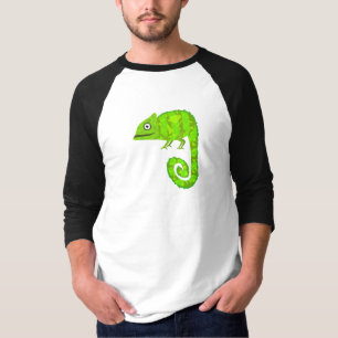 Camiseta Camaleão verde fofo