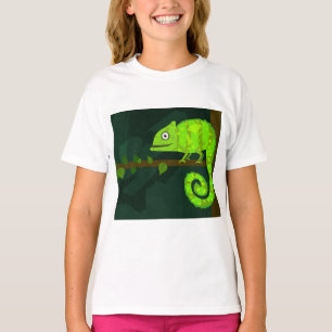 Camiseta Camaleão verde fofo