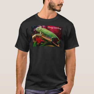 Camiseta Camaleão verde no galho
