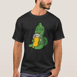 Camiseta Camaleões Bebendo Cerveja Pet