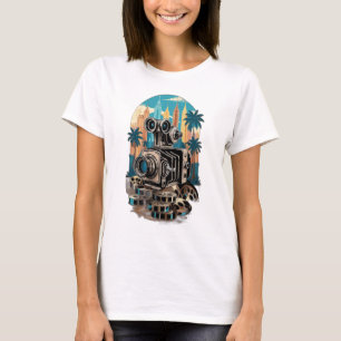 Camiseta câmara de filme vintage