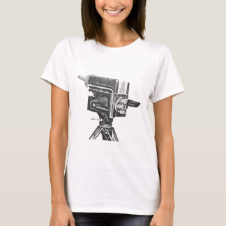Camiseta câmara de televisão do estúdio da transmissão dos