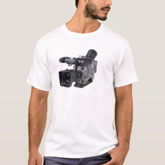 Camiseta câmara de vídeo profissional