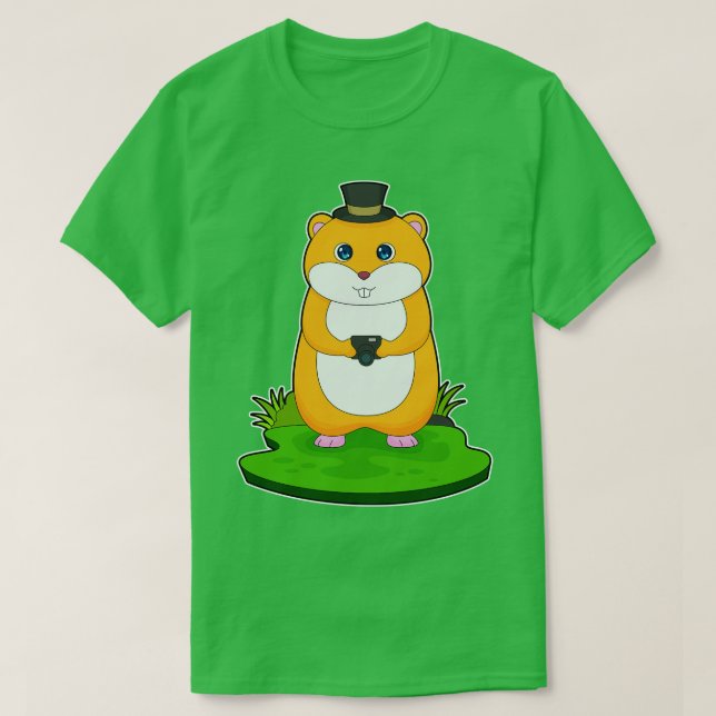 Camiseta Câmara Fotógrafa do Hamster (Frente do Design)