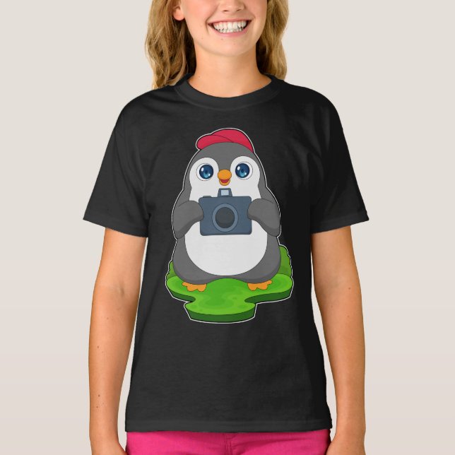 Camiseta Câmara Fotográfica do Pinguim (Frente)