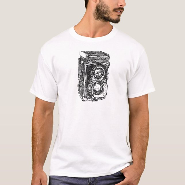 Camiseta Câmara Rolleiflex Vintage (Frente)