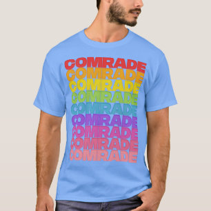 Camiseta Camarada Rainbow Retro Style Typografia Design