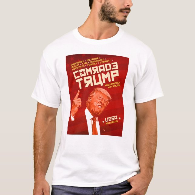 Camiseta Camarada Trump (Fantoche de Putin) - Poster soviét (Frente)