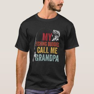 Camiseta Camaradas de Pesca Favoritas Chamam Vovô Pescador