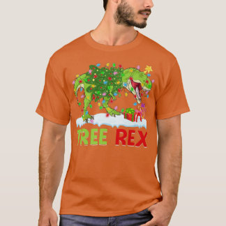 Camiseta Camaradas Familiares Crianças Xmas Árvore Re Dinos