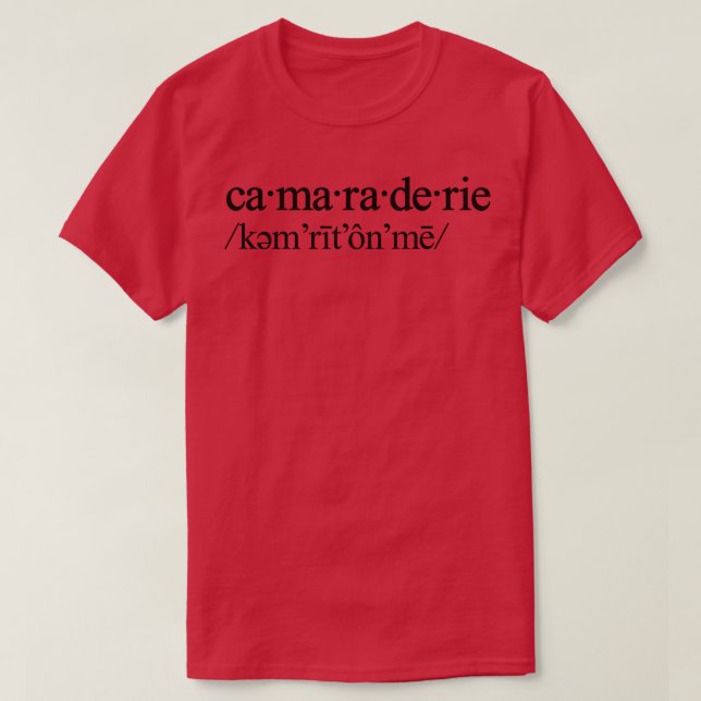 Camiseta Camaraderie Tapeçaria (Frente do Design)
