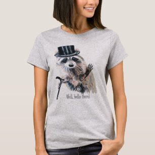 Camiseta Camarão Aquarela com o melhor cavalheiro do chapéu