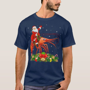 Camiseta Camarão-Camarão-Camarão-Lover-Xmas Papais noeis En